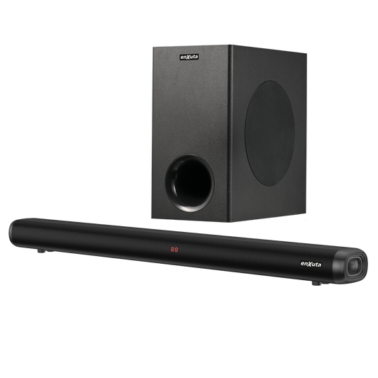 Barra de sonido con subwoofer Bluetooth 1600 watts ENXUTA