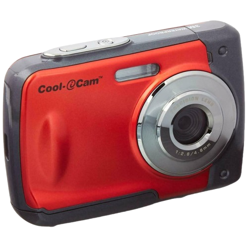 Cámara digital iON 8MP Waterproof roja